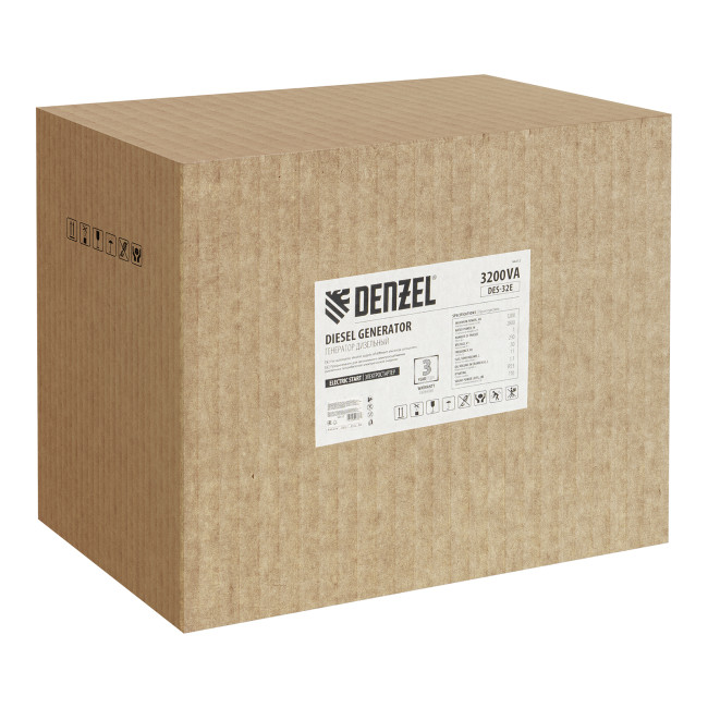 Генератор дизельный DES-32E, 3,2 кВт, 230 В, 11 л, электростартер Denzel в Ижевске Генератор дизельный DES-32E, 3,2 кВт, 230 В, 11 л, электростартер Denzel в Ижевске