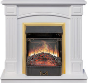 Каминокомплект Boston - Белый (Высота 925см) с очагом Majestic FX Brass