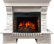 Каминокомплект Pierre Luxe Белый / Сланец белый с очагом Dioramic 25 LED FX Каминокомплект Pierre Luxe Белый / Сланец белый с очагом Dioramic 25 LED FX
