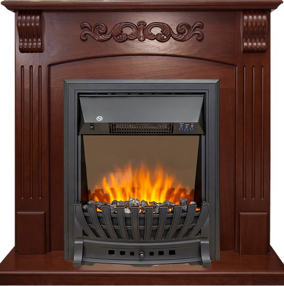 Каминокомплект Sorrento угловой - Орех с очагом Aspen Black в Ижевске