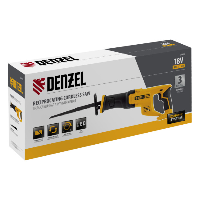 Пила сабельная аккумуляторная CRC-115-0,  18В Li-Ion Denzel в Ижевске