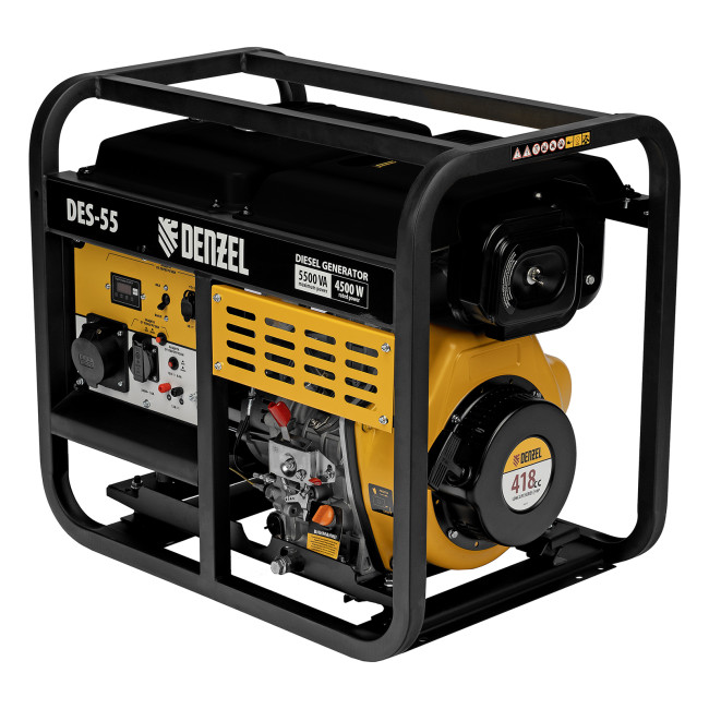Генератор дизельный DES-55, 5,5 кВт, 230 В, 11 л, ручной стартер Denzel в Ижевске Генератор дизельный DES-55, 5,5 кВт, 230 В, 11 л, ручной стартер Denzel в Ижевске
