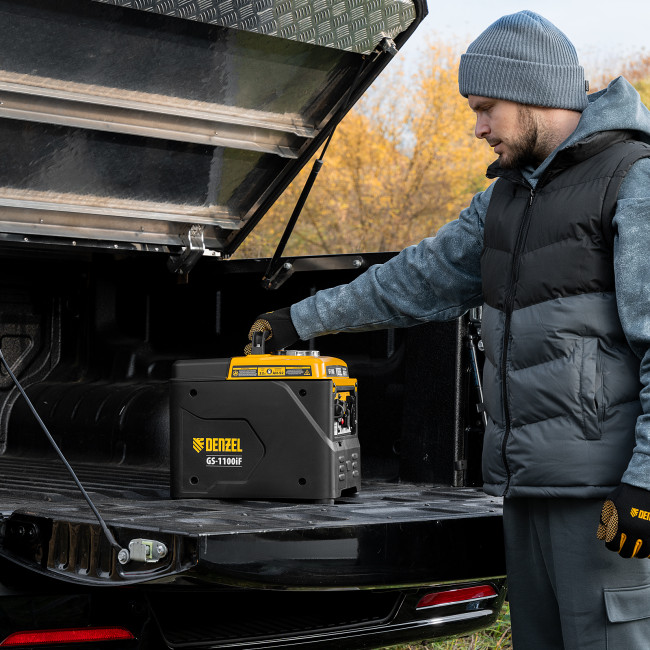 Генератор инверторный GS-1100iF, 1,1 кВт, 230 В, ручной старт DENZEL в Ижевске