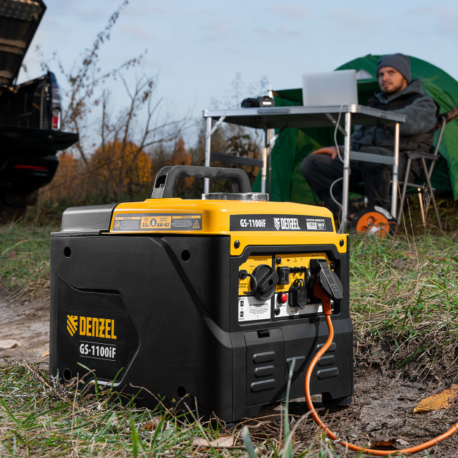 Генератор инверторный GS-1100iF, 1,1 кВт, 230 В, ручной старт DENZEL в Ижевске