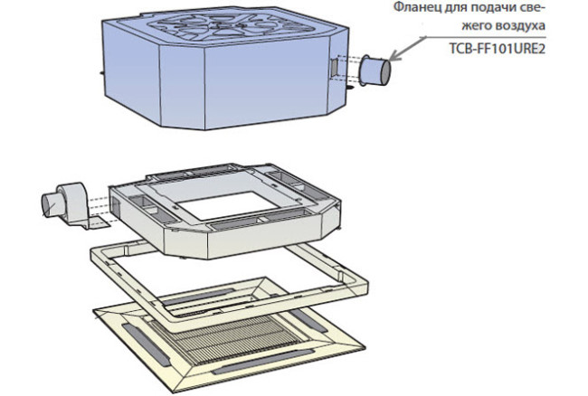 Toshiba Фланец для подачи свежего воздуха (TCB-FF101URE2) в Ижевске