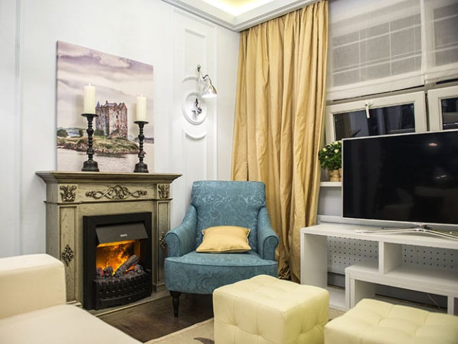 Каминокомплект Derby - Белый дуб с очагом Cavendish в Ижевске