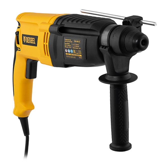 Перфоратор электрический RHH-800-26, SDS-plus, 800 Вт, 3 Дж, 3 плюс 1 реж. Denzel в Ижевске Перфоратор электрический RHH-800-26, SDS-plus, 800 Вт, 3 Дж, 3 плюс 1 реж. Denzel в Ижевске