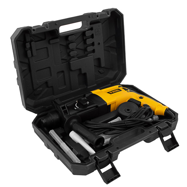 Перфоратор электрический RHH-800-26, SDS-plus, 800 Вт, 3 Дж, 3 плюс 1 реж. Denzel в Ижевске Перфоратор электрический RHH-800-26, SDS-plus, 800 Вт, 3 Дж, 3 плюс 1 реж. Denzel в Ижевске