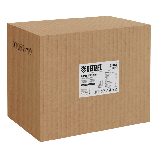 Генератор дизельный DES-55E, 5,5 кВт, 230 В, 11 л, электростартер Denzel в Ижевске Генератор дизельный DES-55E, 5,5 кВт, 230 В, 11 л, электростартер Denzel в Ижевске