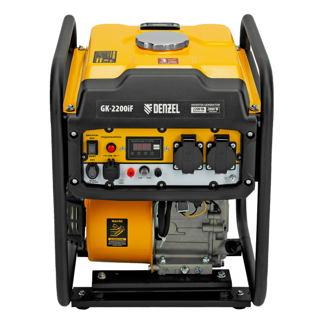 Генератор инверторный GK-2200iF, 2,2 кВт, 230 В, ручной старт DENZEL в Ижевске