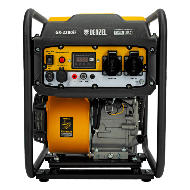 Генератор инверторный GK-2200iF, 2,2 кВт, 230 В, ручной старт DENZEL в Ижевске