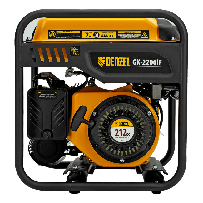 Генератор инверторный GK-2200iF, 2,2 кВт, 230 В, ручной старт DENZEL в Ижевске