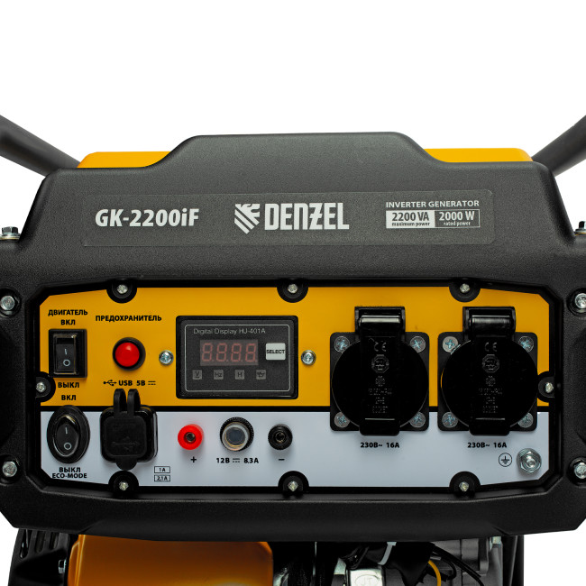 Генератор инверторный GK-2200iF, 2,2 кВт, 230 В, ручной старт DENZEL в Ижевске