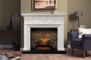 Каминокомплект Palace - Белый с черным с очагом Revillusion RLG25