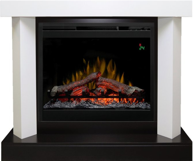 Каминокомплект Vancouver - Фактурный белый с очагом Symphony 26'' DF2624L-INT в Ижевске