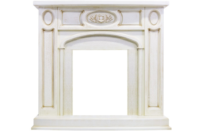 Каминокомплект Florence - Слоновая кость с патиной с очагом Atherton в Ижевске