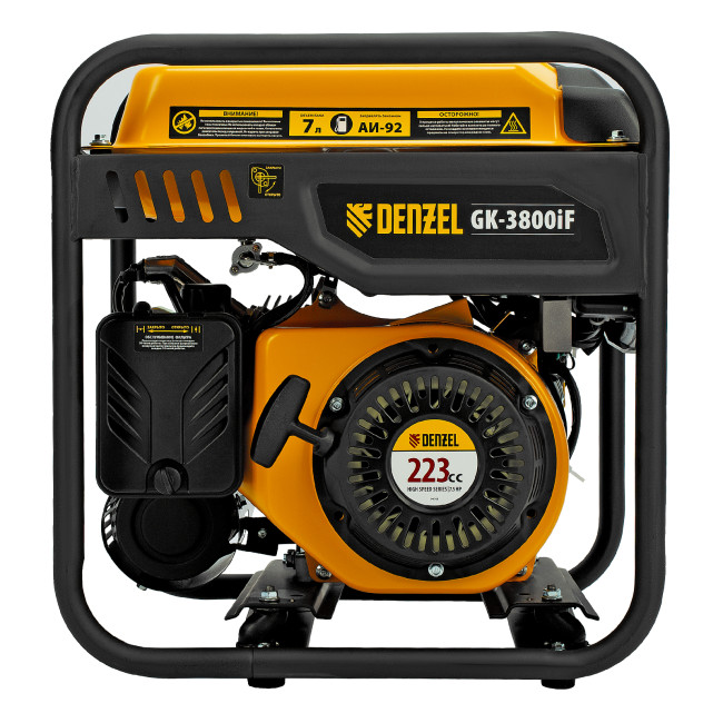 Генератор инверторный GK-3800iF, 3,8 кВт, 230 В, ручной старт DENZEL в Ижевске