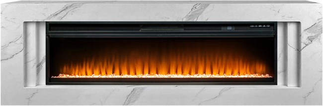 Каминокомплект Line 60 SFT White Marble (Разборный) - Белый мрамор с очагом Vision 60 LED в Ижевске