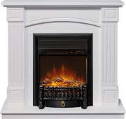 Каминокомплект Boston - Белый (Высота 925см) с очагом Fobos FX M Black RC