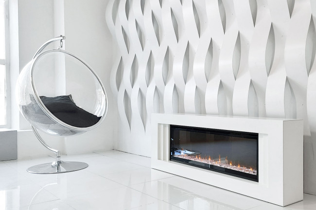 Каминокомплект Line - Черный с очагом Ignite XLF50 в Ижевске Каминокомплект Line - Черный с очагом Ignite XLF50 в Ижевске