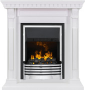 Каминокомплект Orlean - Белый дуб с очагом Flagstaff