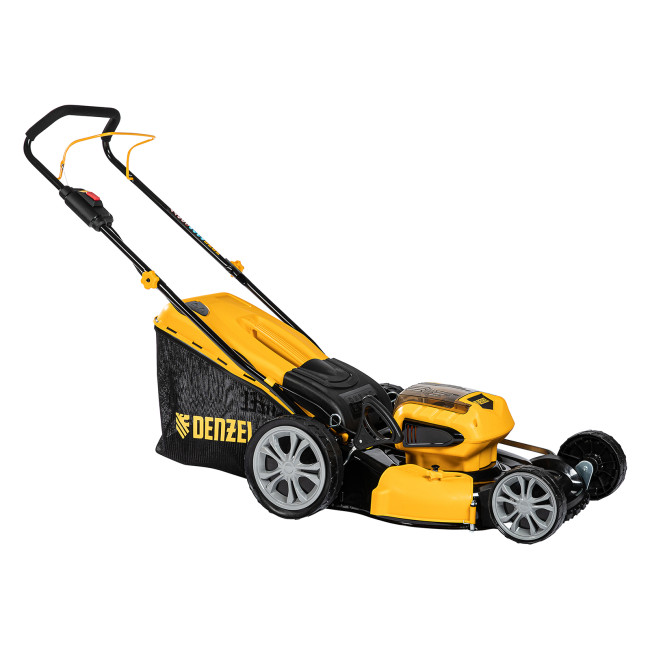 Газонокосилка аккумуляторная бесщеточная RLM450-36, Li-ion, 36 В, 4 Ач, 450 мм, травосборник 40 л Denzel в Ижевске Газонокосилка аккумуляторная бесщеточная RLM450-36, Li-ion, 36 В, 4 Ач, 450 мм, травосборник 40 л Denzel в Ижевске