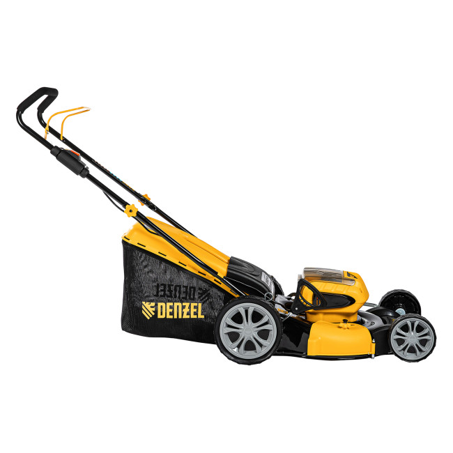 Газонокосилка аккумуляторная бесщеточная RLM450-36, Li-ion, 36 В, 4 Ач, 450 мм, травосборник 40 л Denzel в Ижевске Газонокосилка аккумуляторная бесщеточная RLM450-36, Li-ion, 36 В, 4 Ач, 450 мм, травосборник 40 л Denzel в Ижевске