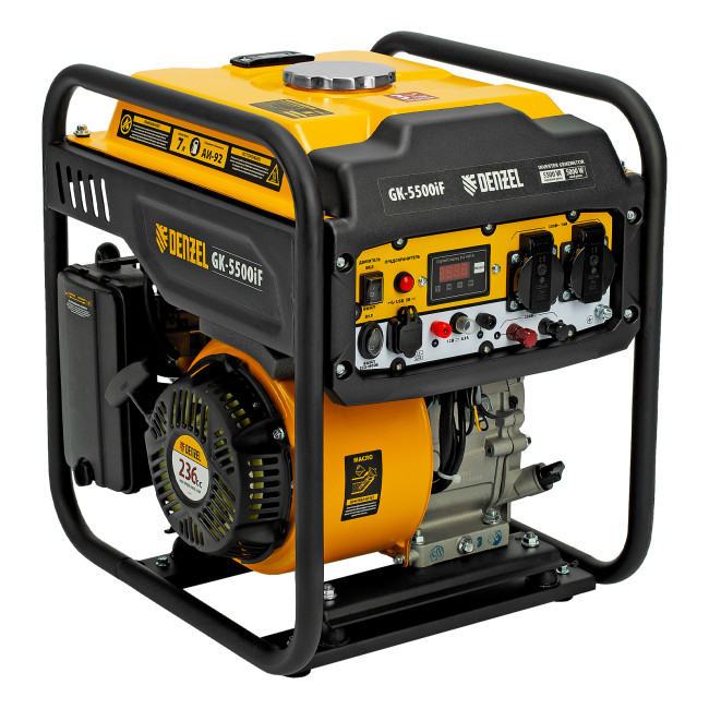Генератор инверторный GK-5500iF, 5,5 кВт, 230 В, ручной старт DENZEL в Ижевске