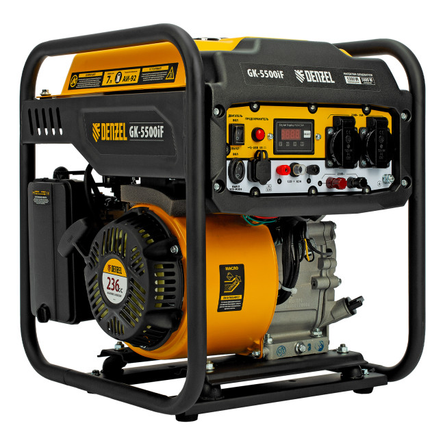 Генератор инверторный GK-5500iF, 5,5 кВт, 230 В, ручной старт DENZEL в Ижевске