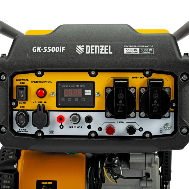 Генератор инверторный GK-5500iF, 5,5 кВт, 230 В, ручной старт DENZEL в Ижевске