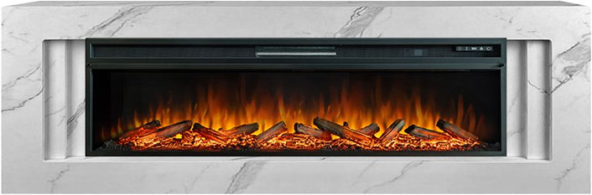 Каминокомплект Line 60 SFT White Marble (Разборный) - Белый мрамор с очагом Vision 60 LOG LED в Ижевске