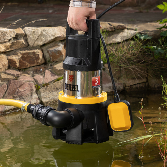 Дренажный насос DP1400X, 1400 Вт, подъем 11 м, 25000 л/ч Denzel в Ижевске