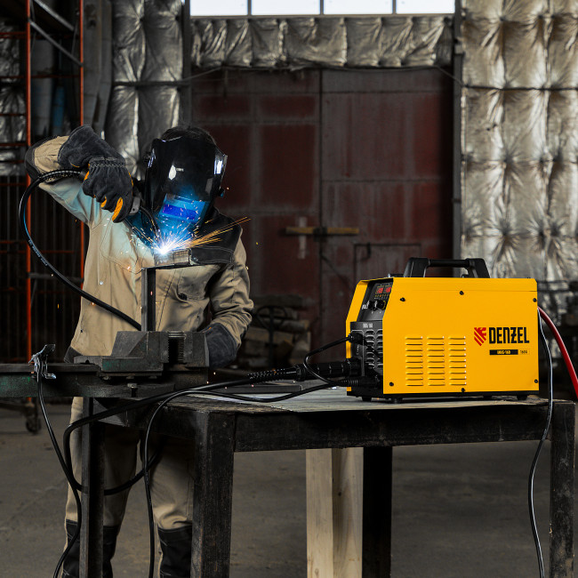 Аппарат инвертор. полуавтомат. cварки IMIG-160 Synergy, 160 А, ПВ 60%, катушка 5 кг Denzel в Ижевске