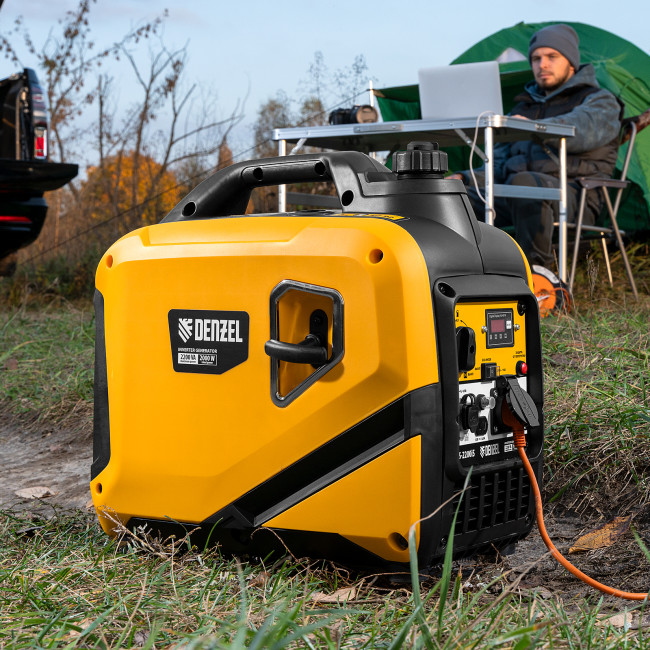 Генератор инверторный GS-2200iS, 2,2 кВт, 230 В, закрытый корпус, ручной старт DENZEL в Ижевске Генератор инверторный GS-2200iS, 2,2 кВт, 230 В, закрытый корпус, ручной старт DENZEL в Ижевске