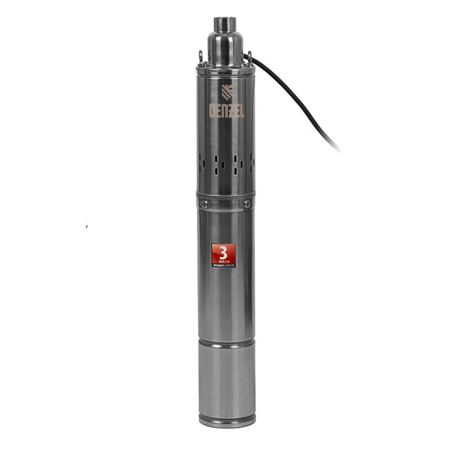 Скважинный насос DWS-4-150, винтовой, диаметр 4", 1300 Вт, 2000 л/ч, напор 150 м Denzel в Ижевске