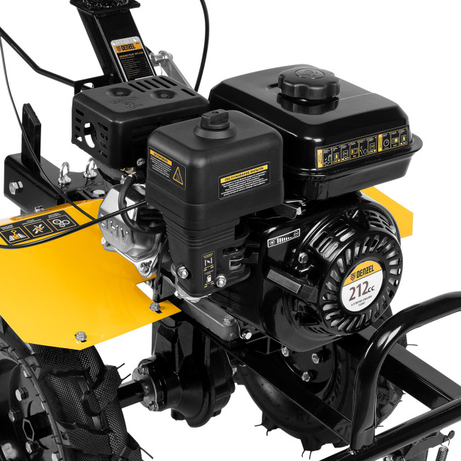 Мотоблок DPT-270X, 7 л.с., диск.сцеп, шир 90 см, глуб 35 см,фрез 3х4,ВОМ,скор 2В/1Н,кол 8" Denzel в Ижевске