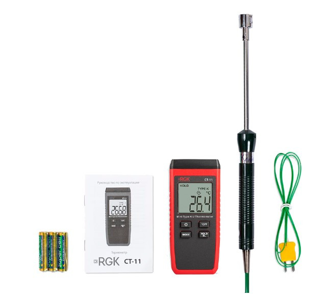 Термометр RGK CT-11 с поверхностным зондом TR-10S с поверкой в Ижевске