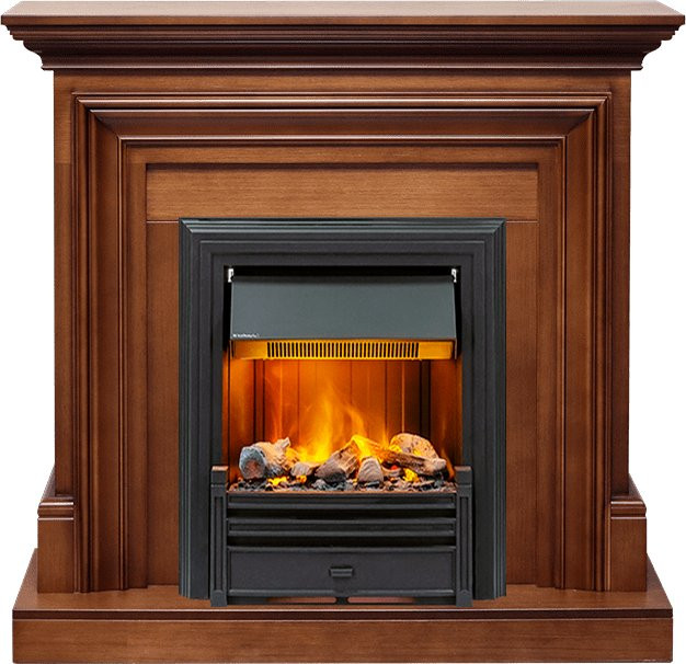 Каминокомплект Bradford - Орех с очагом Brookline Black в Ижевске