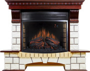 Каминокомплект Pierre Luxe угловой - Темный дуб / Белый (Ширина 1280мм) с очагом Dioramic 28 LED FX Каминокомплект Pierre Luxe угловой - Темный дуб / Белый (Ширина 1280мм) с очагом Dioramic 28 LED FX