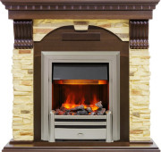 Каминокомплект Dublin угловой - Темный дуб / Сланец с очагом Chesford Каминокомплект Dublin угловой - Темный дуб / Сланец с очагом Chesford