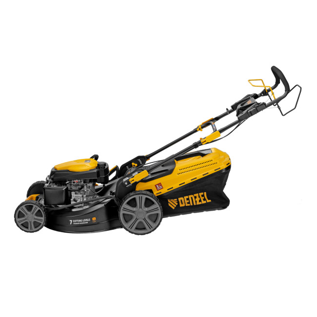 Газонокосилка бензиновая GLD-520SP, 196 куб.см, ширина 52 см, привод, 7 уровней,травосборник 60 л Denzel в Ижевске Газонокосилка бензиновая GLD-520SP, 196 куб.см, ширина 52 см, привод, 7 уровней,травосборник 60 л Denzel в Ижевске