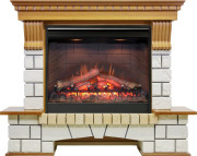 Каминокомплект Pierre Luxe - Дуб / Белый с очагом Symphony 26'' DF2608-INT