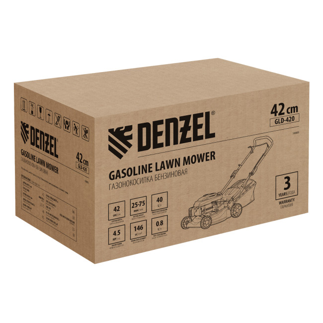 Газонокосилка бензиновая GLD-420, 146 см3, ширина 42 см, 40 л Denzel в Ижевске Газонокосилка бензиновая GLD-420, 146 см3, ширина 42 см, 40 л Denzel в Ижевске