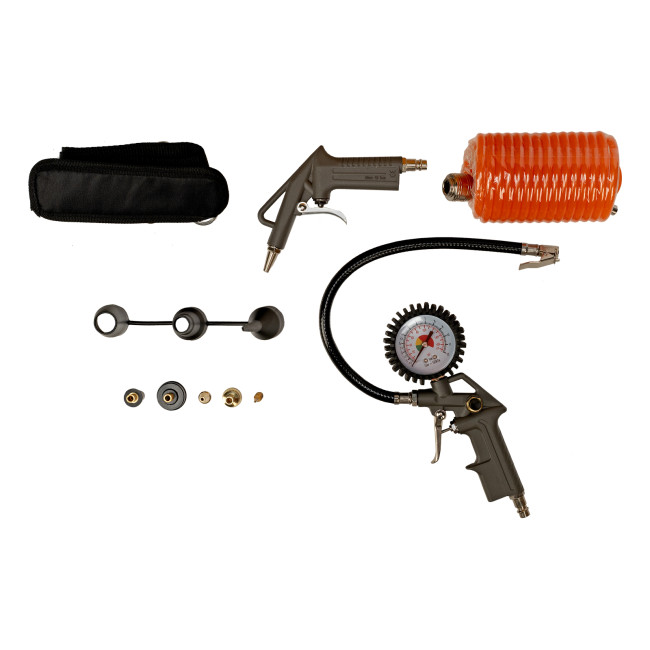 Компрессор воздушный DL1300, 10 бар, 1,3 кВт 180 л/мин 5 л, с набором аксессуаров Denzel в Ижевске