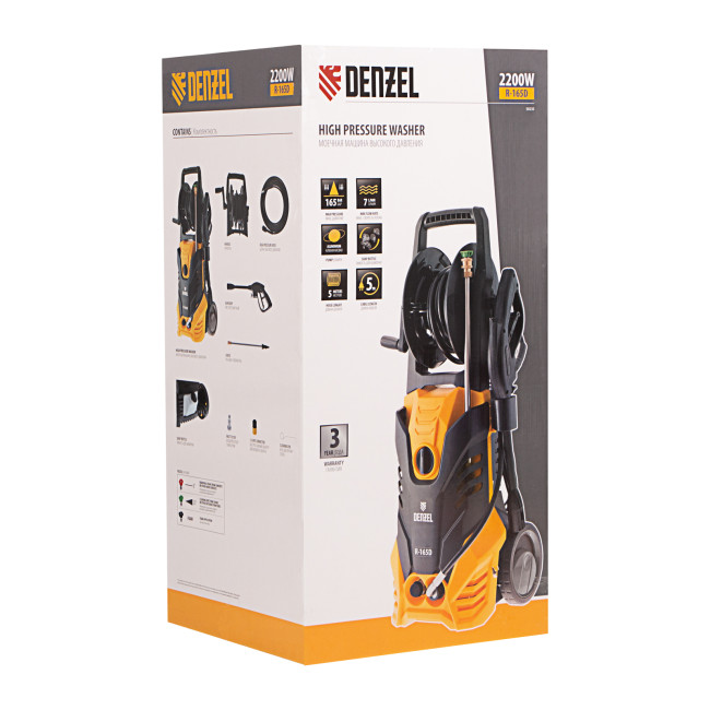 Моечная машина высокого давления R-165D, 2200 Вт, 165 бар, 7 л/мин, с барабаном Denzel в Ижевске Моечная машина высокого давления R-165D, 2200 Вт, 165 бар, 7 л/мин, с барабаном Denzel в Ижевске