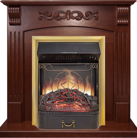 Каминокомплект Sorrento угловой - Орех с очагом Majestic FX M Brass в Ижевске