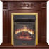 Каминокомплект Sorrento угловой - Орех с очагом Majestic FX M Brass в Ижевске