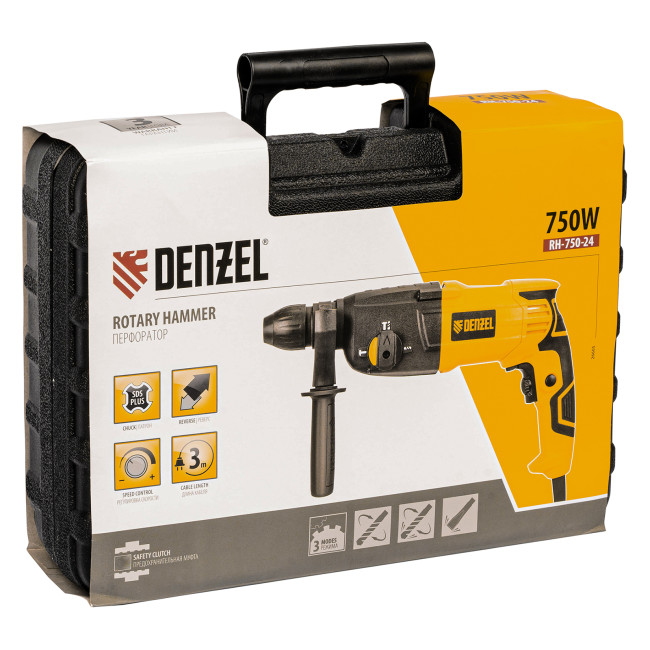 Перфоратор электрический RH-750-24, SDS-plus, 750 Вт, 2.5 Дж, 3 режима Denzel в Ижевске Перфоратор электрический RH-750-24, SDS-plus, 750 Вт, 2.5 Дж, 3 режима Denzel в Ижевске