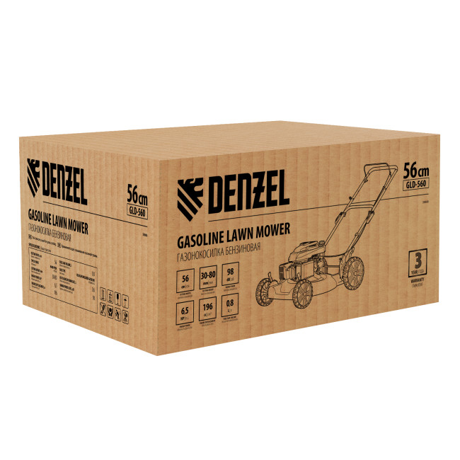 Газонокосилка бензиновая GLD-560, 196 см3, ширина 56 см Denzel в Ижевске Газонокосилка бензиновая GLD-560, 196 см3, ширина 56 см Denzel в Ижевске