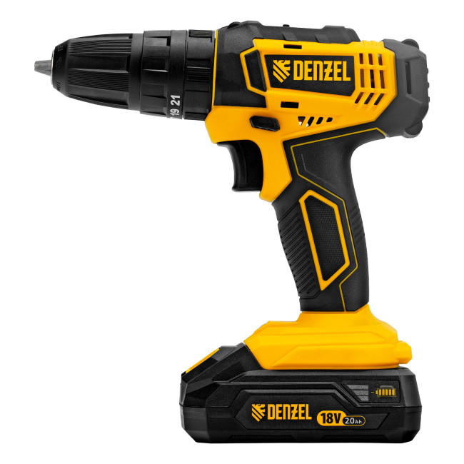 Дрель-шуруповерт аккумуляторная ударная CID-18-02BM, Li-Ion, 18 В, 2 акк. Denzel в Ижевске